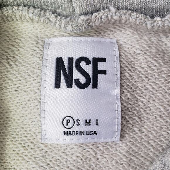 NSF enzo hoodie grey with denim side tie XS - Picture 6 of 7